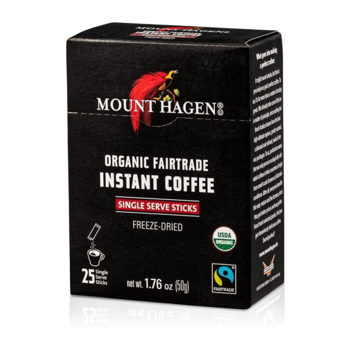 mount hagen single serve instant coffee pack