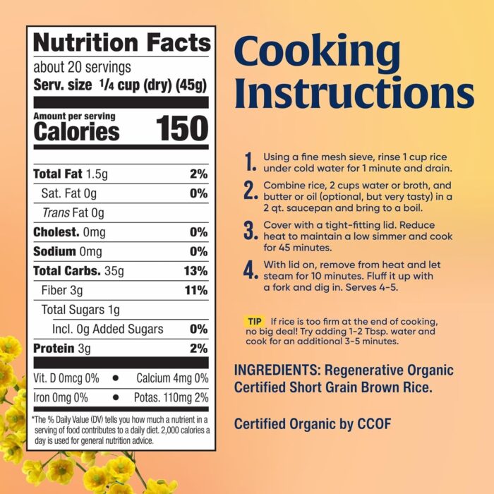 lundberg short grain brown rice organic pack image