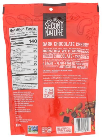 second nature dark chocolate cherry trail mix pack image