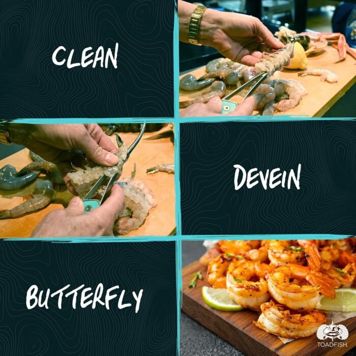 Toadfish Shrimp Deveiner Tool . Prawn & Seafood Peeler