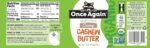 once again natural creamy cashew butter