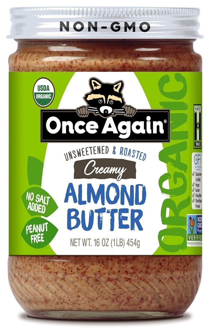 once again organic creamy almond butter