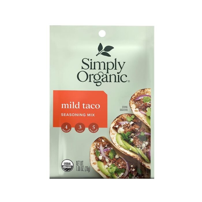 simply organic mild taco seasoning pack