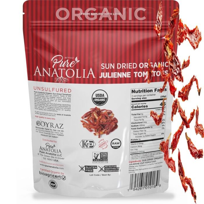 pure anatolia organic sun dried tomatoes pack