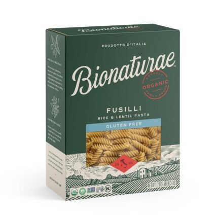 bionaturae organic fusilli pasta rice & lentil pack
