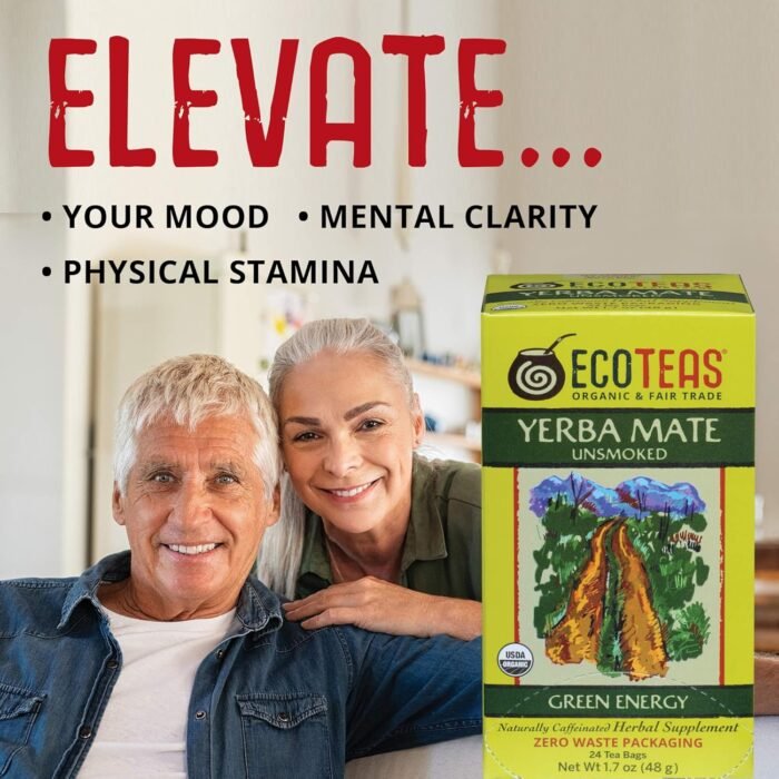 ecoteas organic yerba mate tea bags pack image