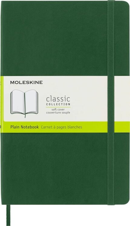 moleskine classic soft cover myrtle green l notebook