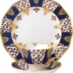 royal albert 100 years 1900 8 regency blue set