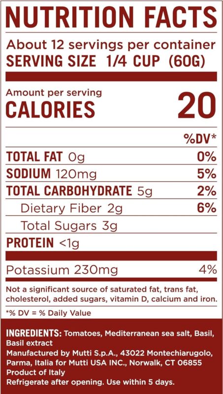 mutti tomato puree with fresh vasil image
