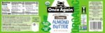 once again organic creamy almond butter