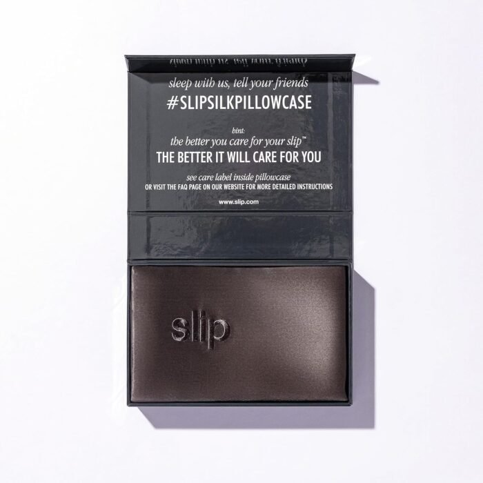 slip queen silk pillowcase charcoal 20 x 30