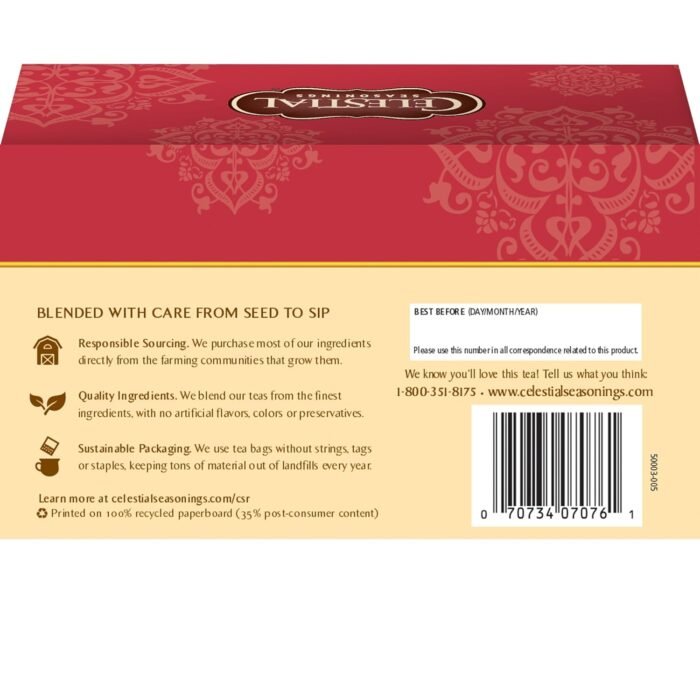 celestial seasonings rooibos tea vanilla pack image