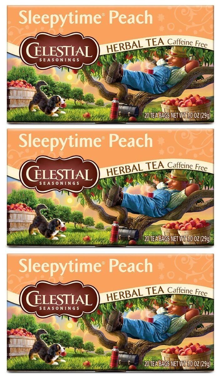 celestial seasonings sleepytime peach herbal tea pack