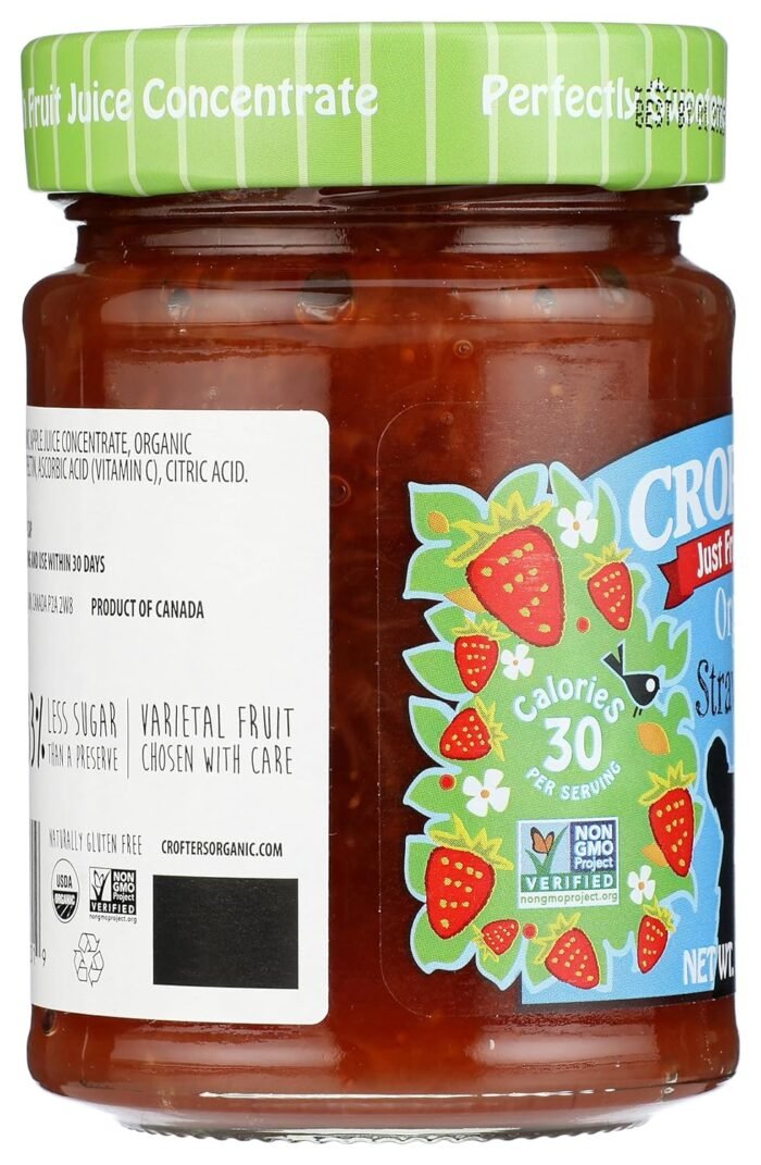 crofters organic strawberry fruit spread image
