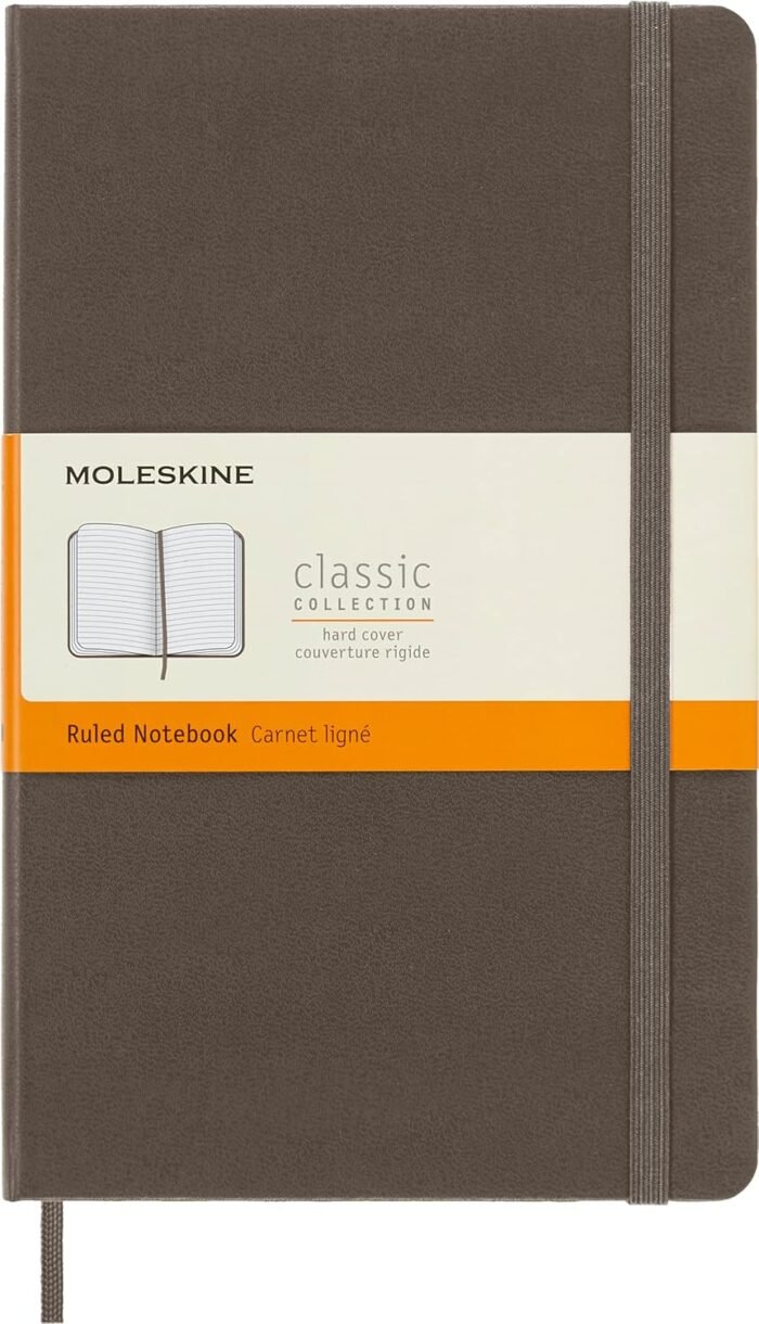 moleskine classic large notebook ruled brown 240 pages image