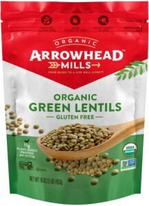 arrowhead mills organic green lentils pack image