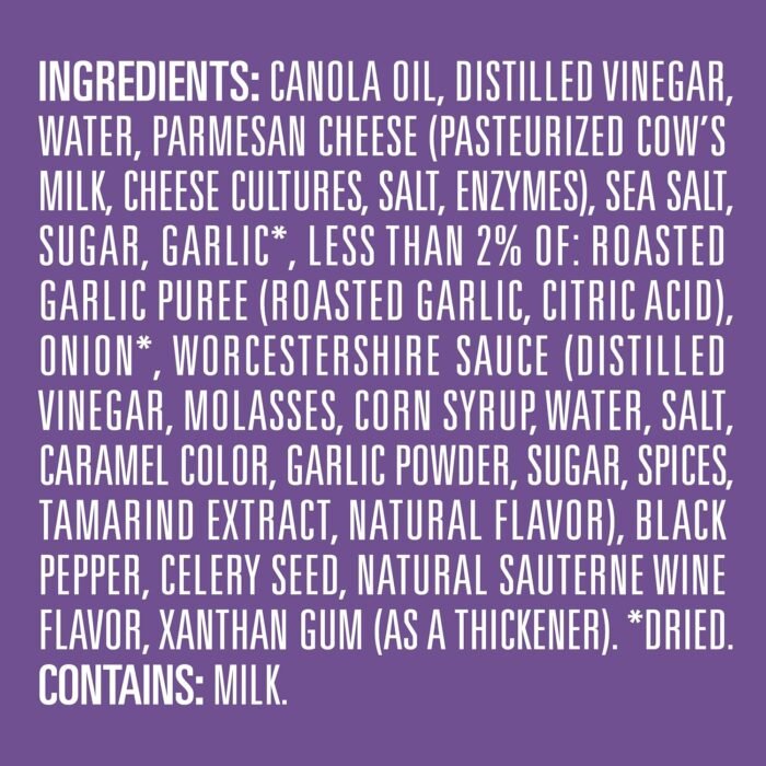 newmans own garlic parmesan salad dressing image