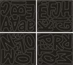 Pacon Self-Adhesive Letters, 4", Black