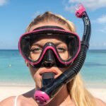 tusa sport serene mask and dry snorkel set black image