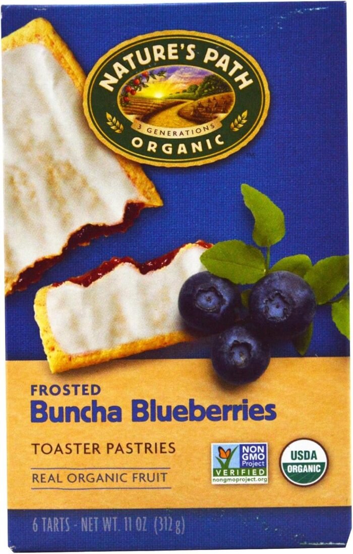 natures path toaster pastries blueberry frosted pack