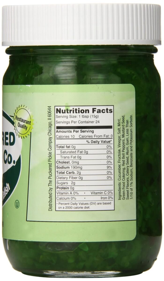 puckered pickle sweet green relish image