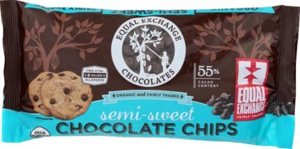 equal exchange semi sweet chocolate chips pack image