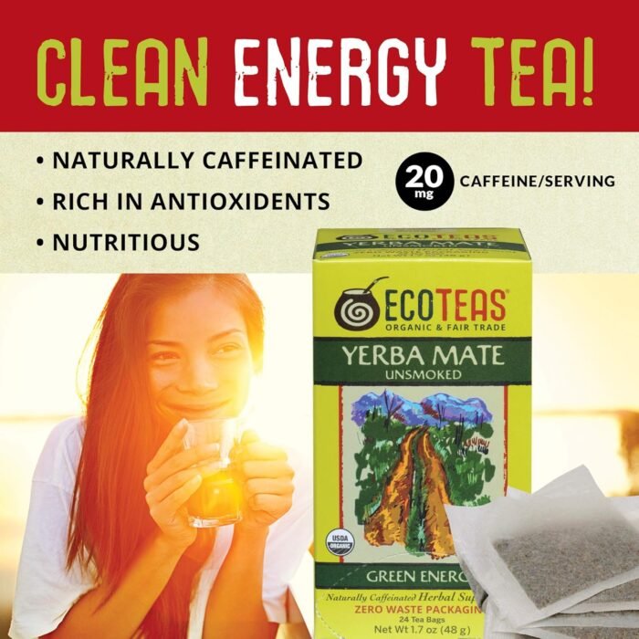 ecoteas organic yerba mate tea bags pack image