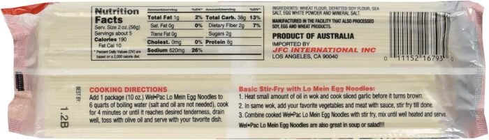 wel pac lo mein egg noodles pack
