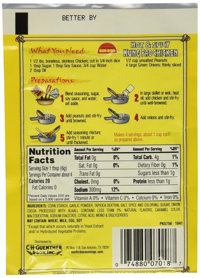 sun bird hot & spicy chicken seasoning mix pack image