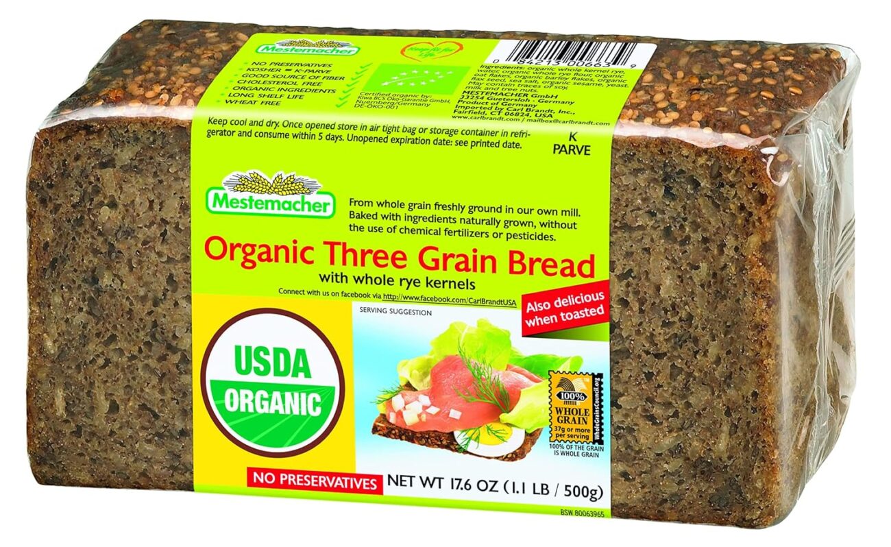mestemacher organic three grain bread pack image