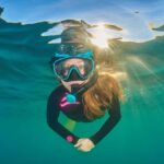 tusa sport mask & snorkel black blue mirrored lens