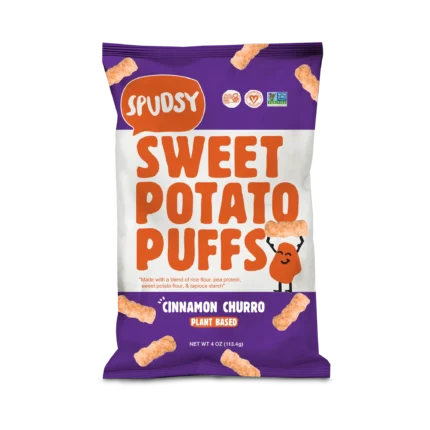 spudy cinnamon churro sweet potato puffs pack