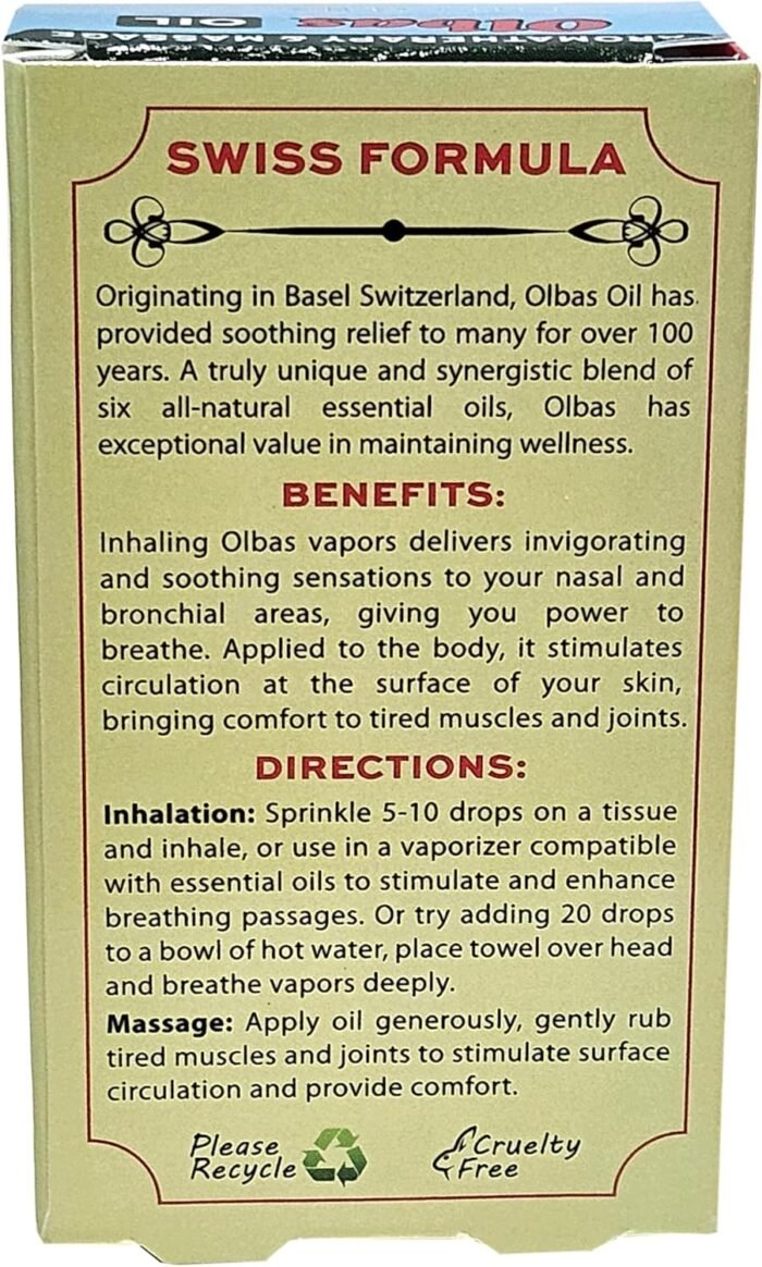 olbas aromatherapy and massage oil