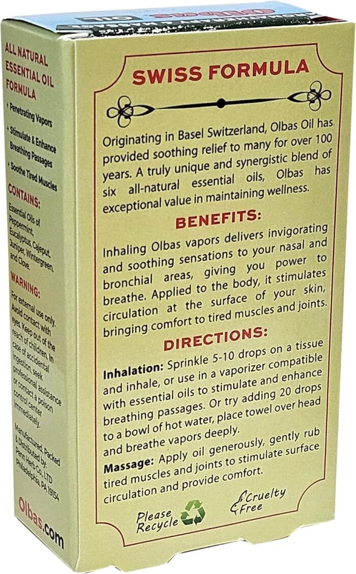 olbas aromatherapy and massage oil
