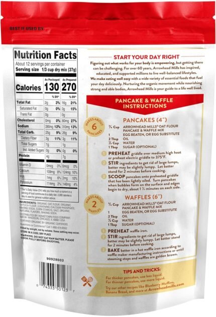 arrowhead mills oat flour pancake & waffle mix