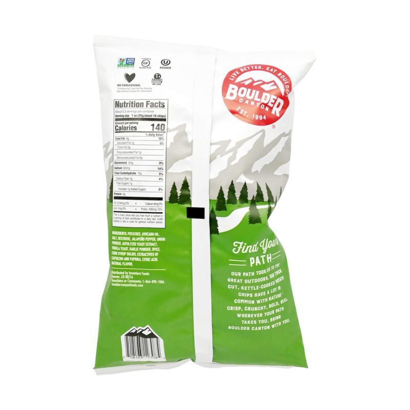 boulder canyon jalapeno avocado oil chips pack