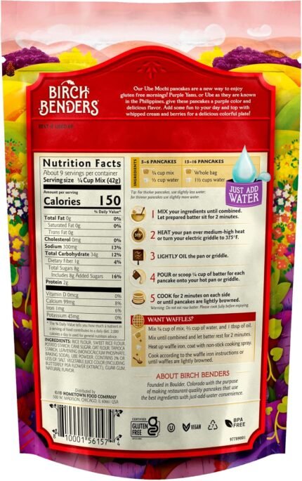 birch benders ube mochi pancake & waffle mix