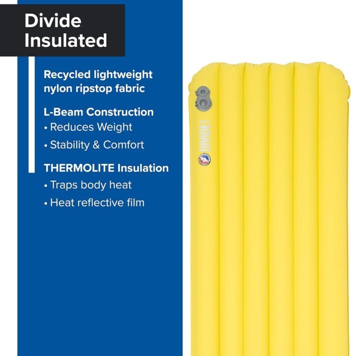 big agnes divide insulated pad wide regular warm olive