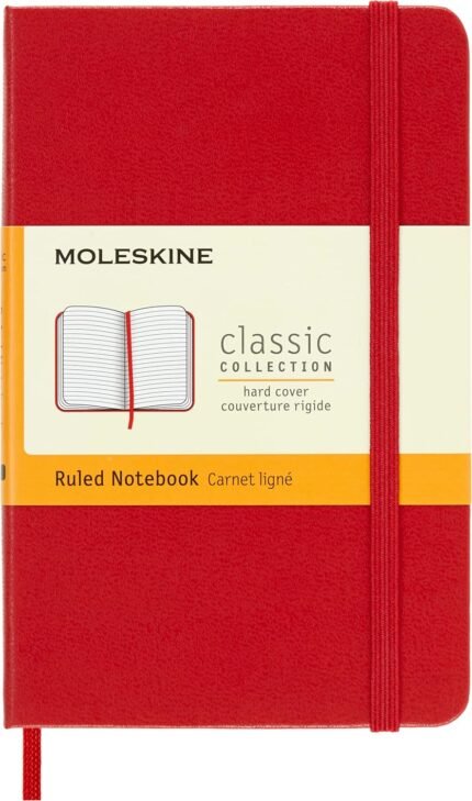 moleskine classic ruled scarlet red