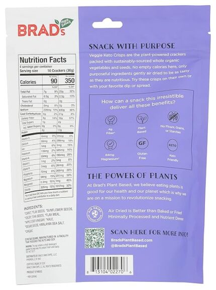 bards veggie keto crips sea salt pack