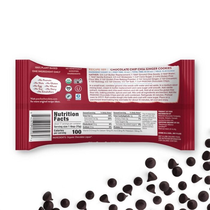 pascha organic dark chocolate baking chips image