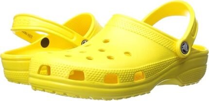 crocs unisex adult classic clog lemon 11 men 13 women image