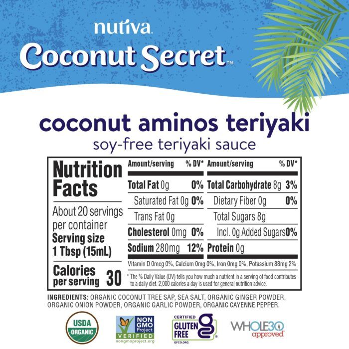 coconut secret coconut aminos teriyaki sauce