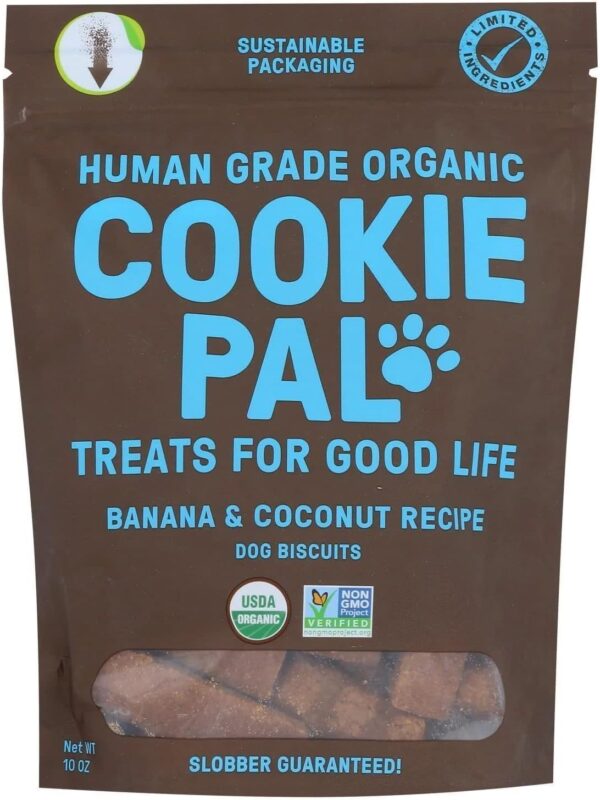 cookiepal banana and coconut recipe dog biscuits pack