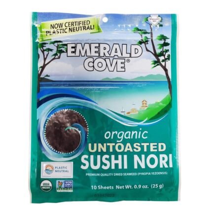 emerald cove organic untoasted nori sheets 10 sheets