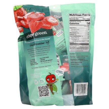 crispy green freeze dried strawberries pack