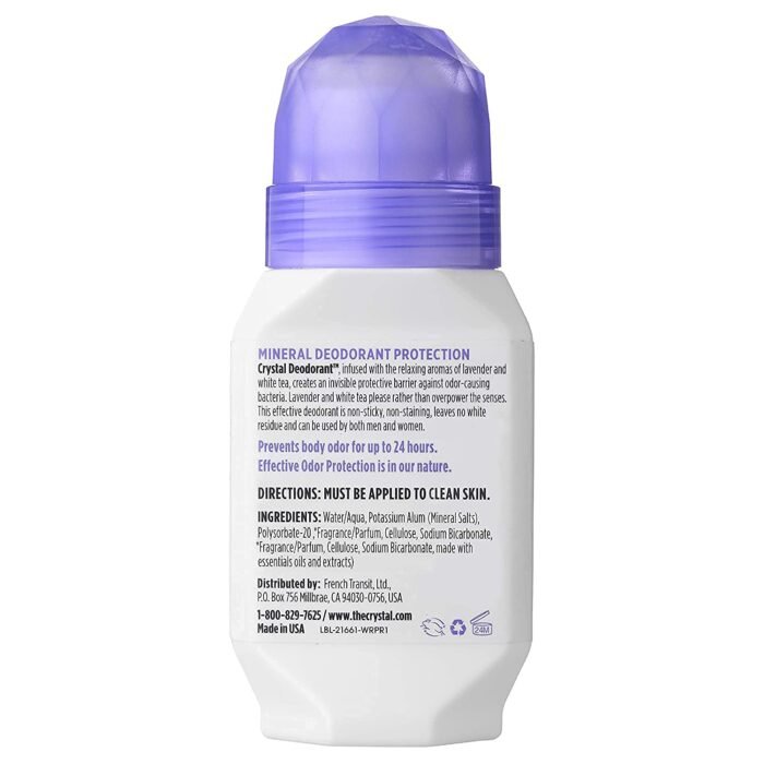 crystal lavender & white tea roll on deo image