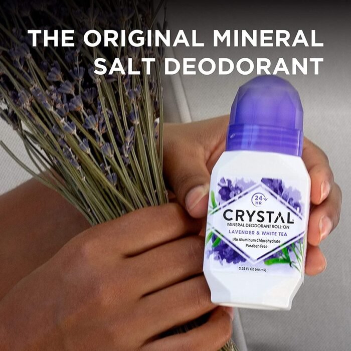 crystal lavender & white tea roll on deo image