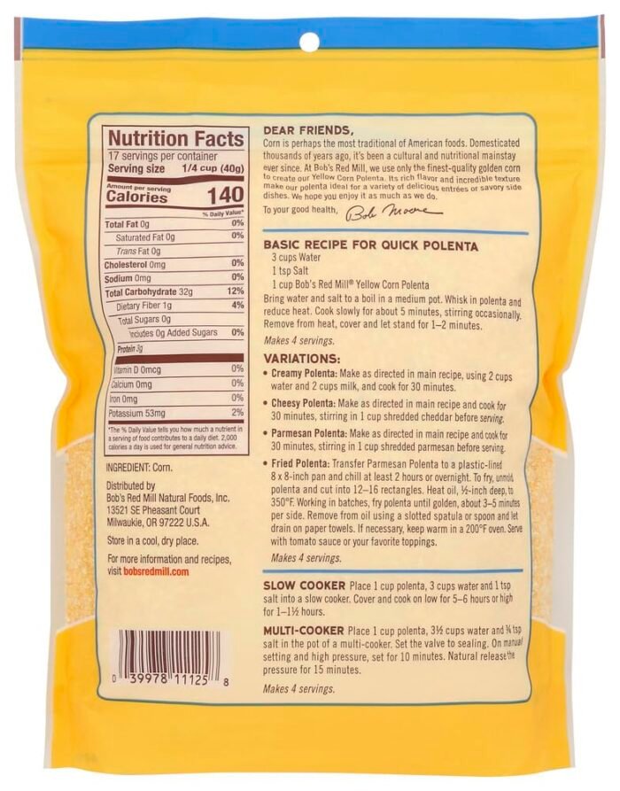 bobs red mill polenta pack image