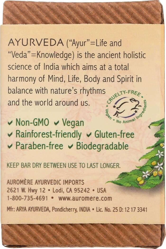 auromere ayurvedic sandal turmeric soap image
